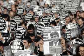 Funeral of Hrant Dink in Istanbul, January 23, 2007