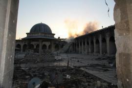 The Great Mosque of Aleppo, destroyed in 2013