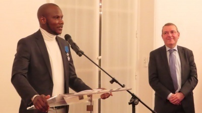 Awarding of the Medal of the National Order of Merit to Lassana Bathily