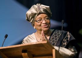 Ellen Johnson Sirleaf, the first female president of Liberia