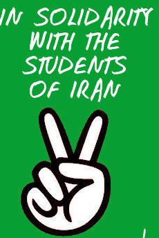 Leaflet in solidarity with the Iranian students (picture by gdlombardia)