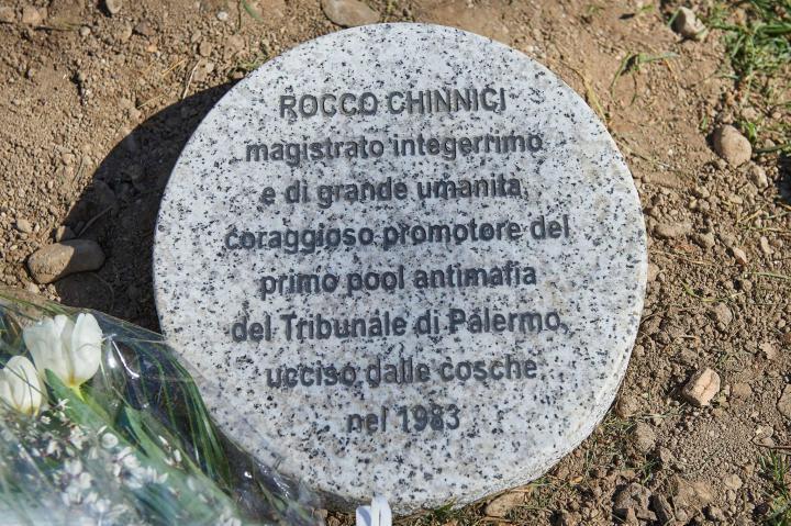 Stone dedicated to Rocco Chinnici