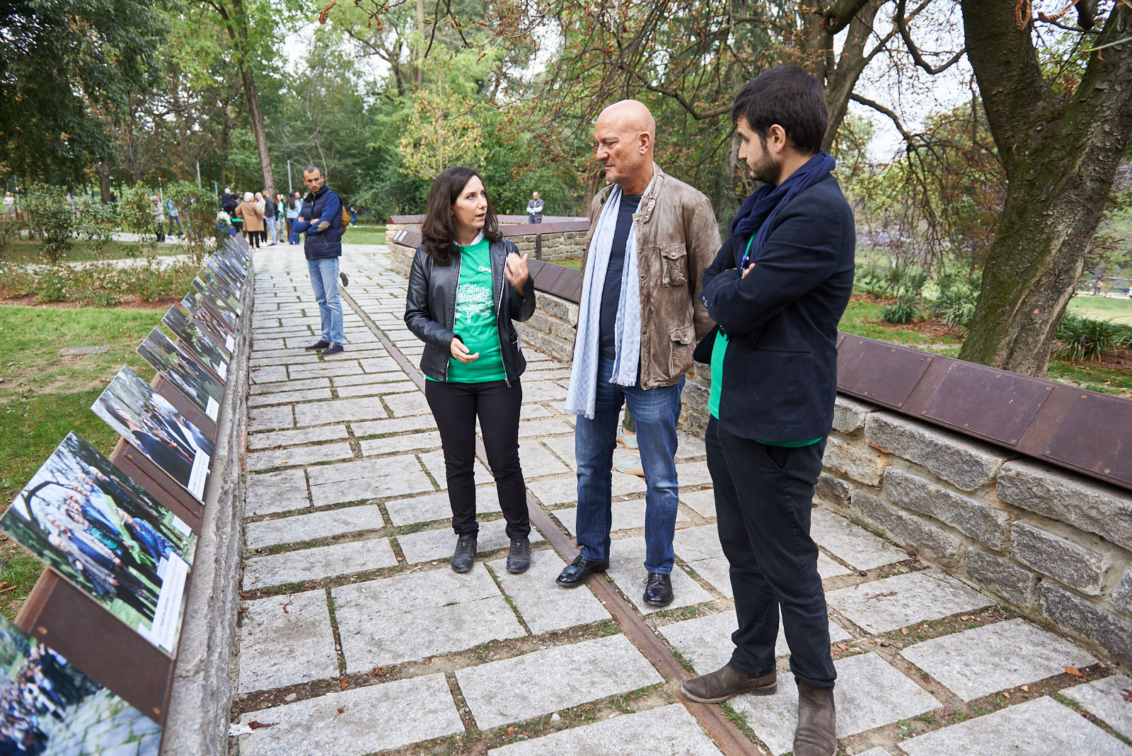 Claudio Bisio at the Garden of the Righteous of Milan