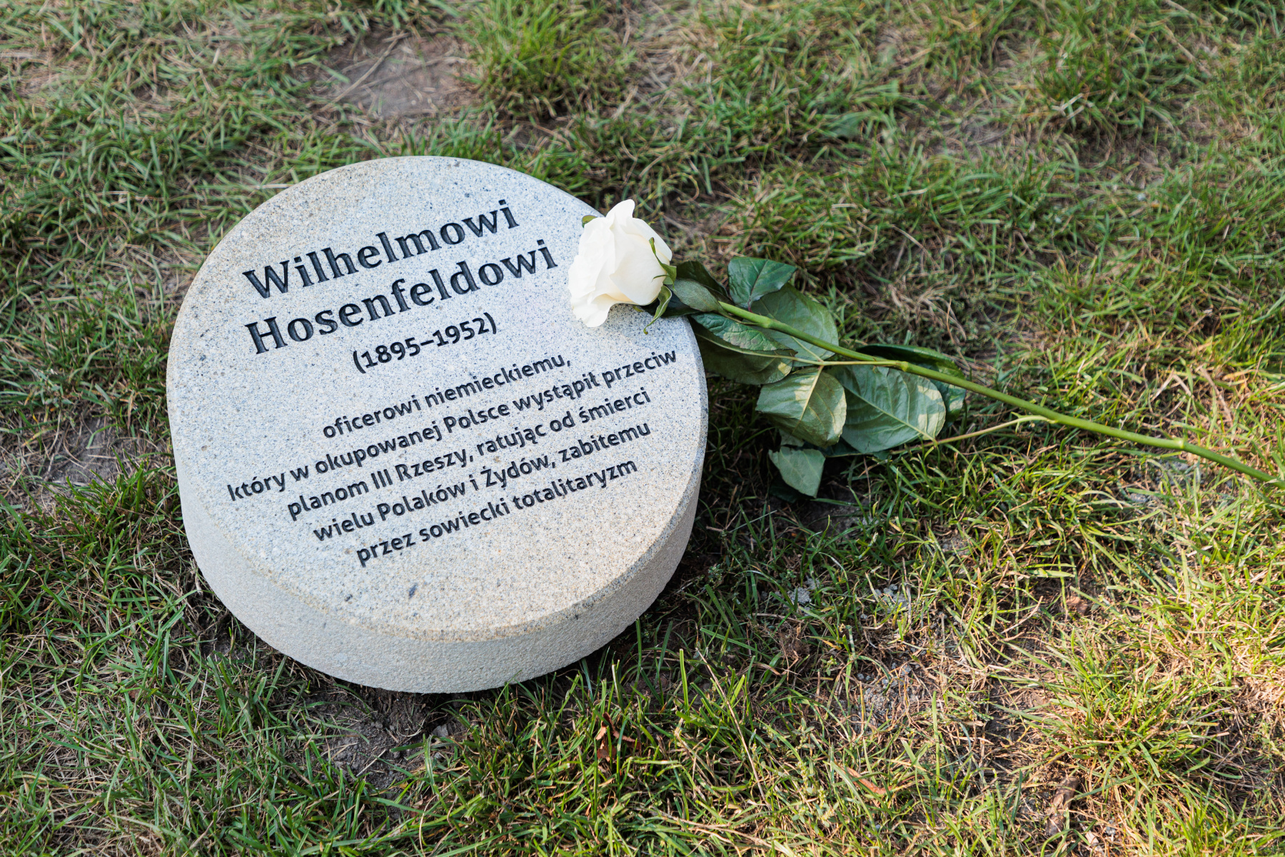 Memorial stone in the honor of Wilhellm Hosenfeld