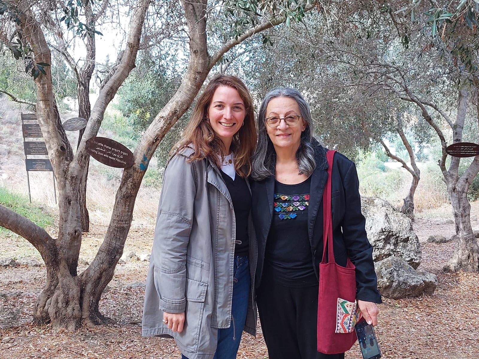 Manuela Rippo with Dyana Shaloufi Rizek, head of the Oasis Art Gallery
