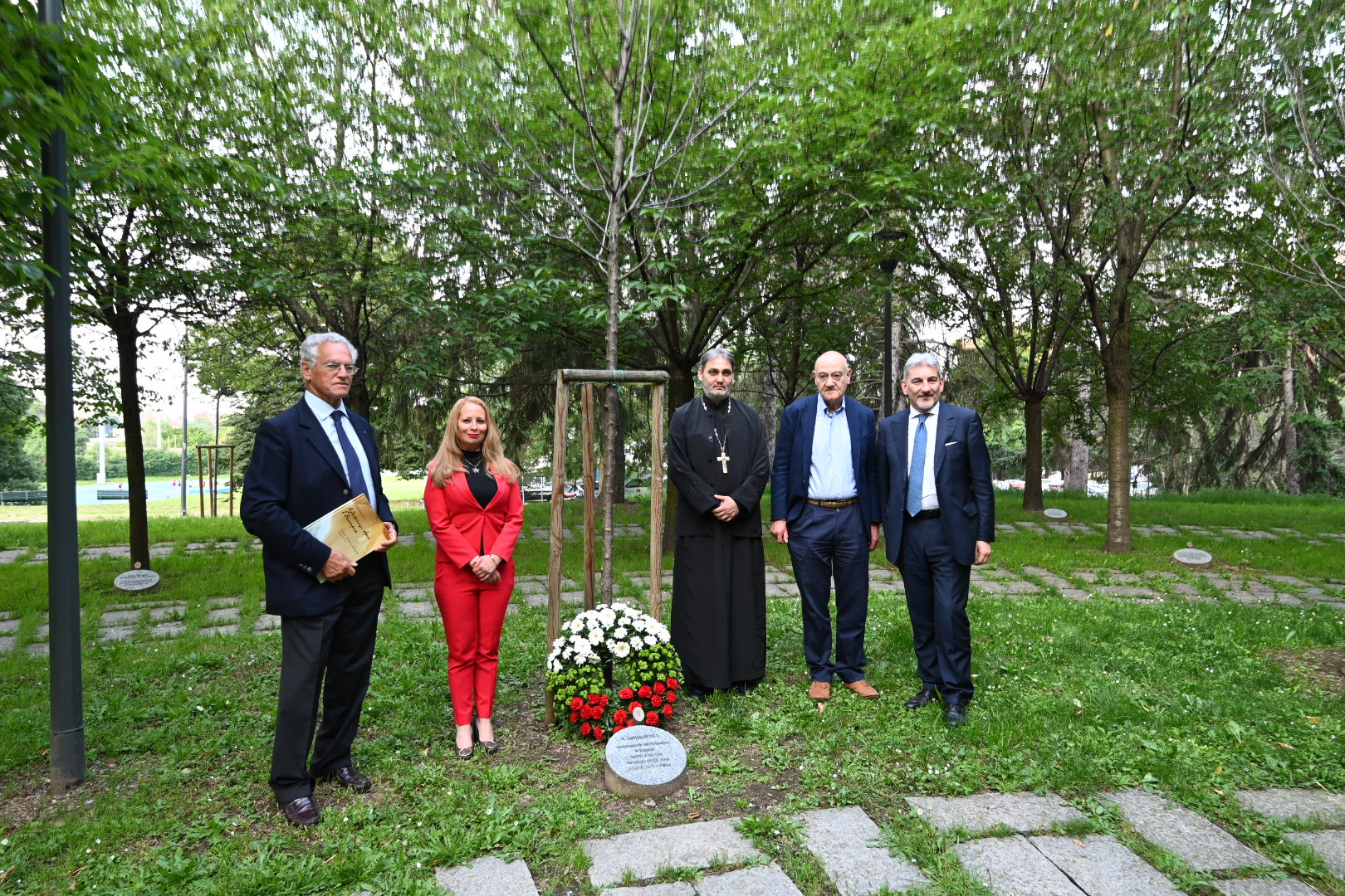 from left to right: Roberto Jarach, Ana Paksaleva, Vasil Vilev, Gabriele Nissim e Raffaele Cattaneo