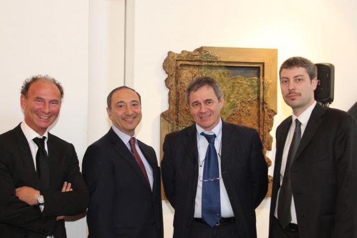 Andreas Pieralli with the speakers