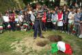 The planting of the oak in honour of Doctor Andrea Loriga 