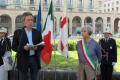 Nando Dalla Chiesa and the Mayor Marta Vincenzi at the garden's inauguration