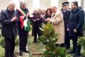 Inauguration of the Garden of the Righteous in Campagna. From the left: Franco Perlasca, the Mayor of Campagna Roberto Monaco, Professor Rossella De Luca and the Commissioner Pasquale Errico.